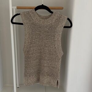 Sleeveless Knit Top in Brown